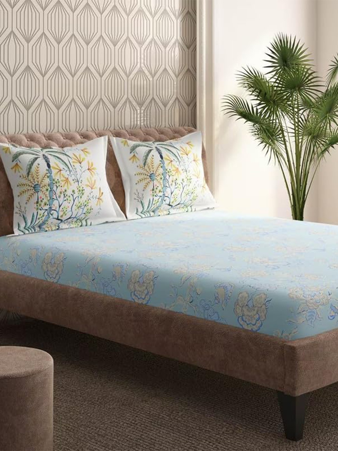 Portico Blue & Yellow Floral Printed Cotton 180 TC King Bedsheet With 2 Pillow Covers
Portico Blue & Yellow Floral Printed Cotton 180 TC King Bedsheet With 2 Pillow Covers