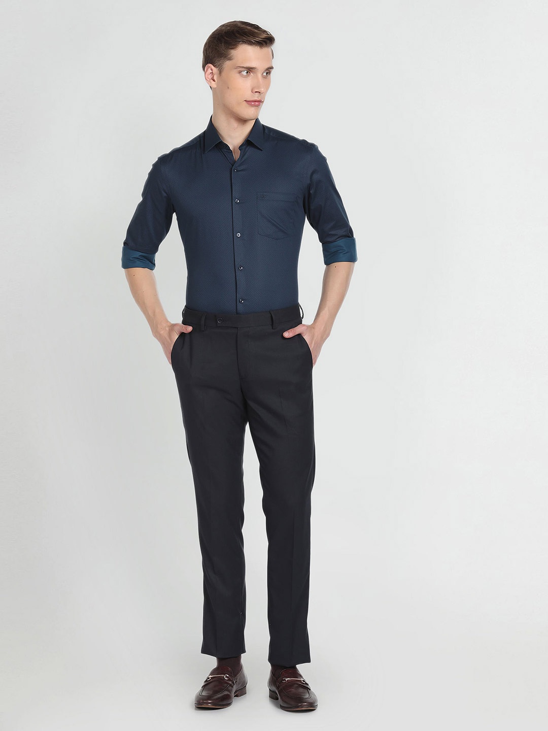 Arrow Micro Ditsy Prints Spread Collar Long Sleeves Slim Fit Opaque Formal Shirt, Blue
Arrow Micro Ditsy Prints Spread Collar Long Sleeves Slim Fit Opaque Formal Shirt, Blue