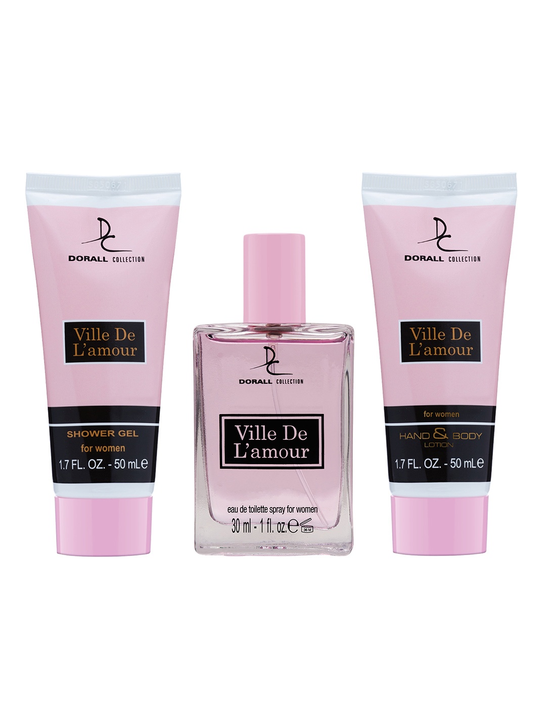 Dorall Collection Women Ville De LAmour Gift Set - EDT + Shower Gel + Hand & Body Lotion, Pink
Dorall Collection Women Ville De LAmour Gift Set - EDT + Shower Gel + Hand & Body Lotion, Pink