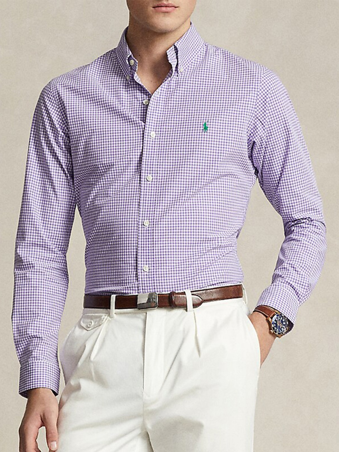 Polo Ralph Lauren Spread Collar Cotton Custom Fit Gingham Stretch Poplin Shirts, Purple
Polo Ralph Lauren Spread Collar Cotton Custom Fit Gingham Stretch Poplin Shirts, Purple