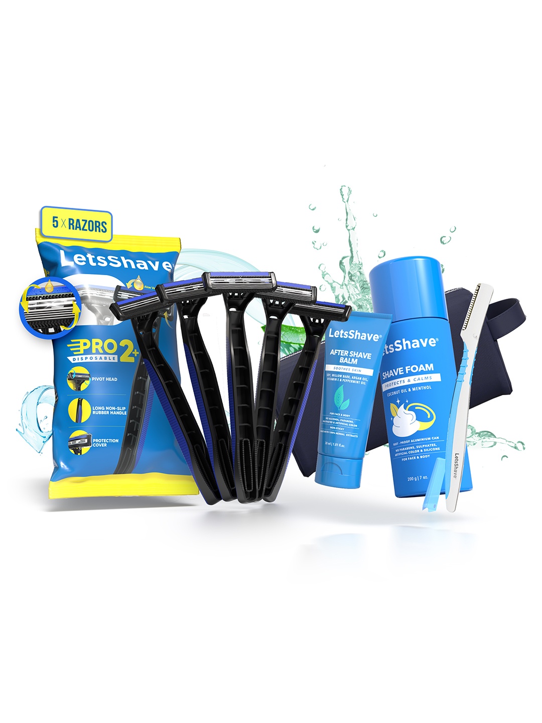 LetsShave Set Of 9 Pro 2 Disposable Razor-Shaving Foam-After Shave Balm-Pro Styler, Blue
LetsShave Set Of 9 Pro 2 Disposable Razor-Shaving Foam-After Shave Balm-Pro Styler, Blue