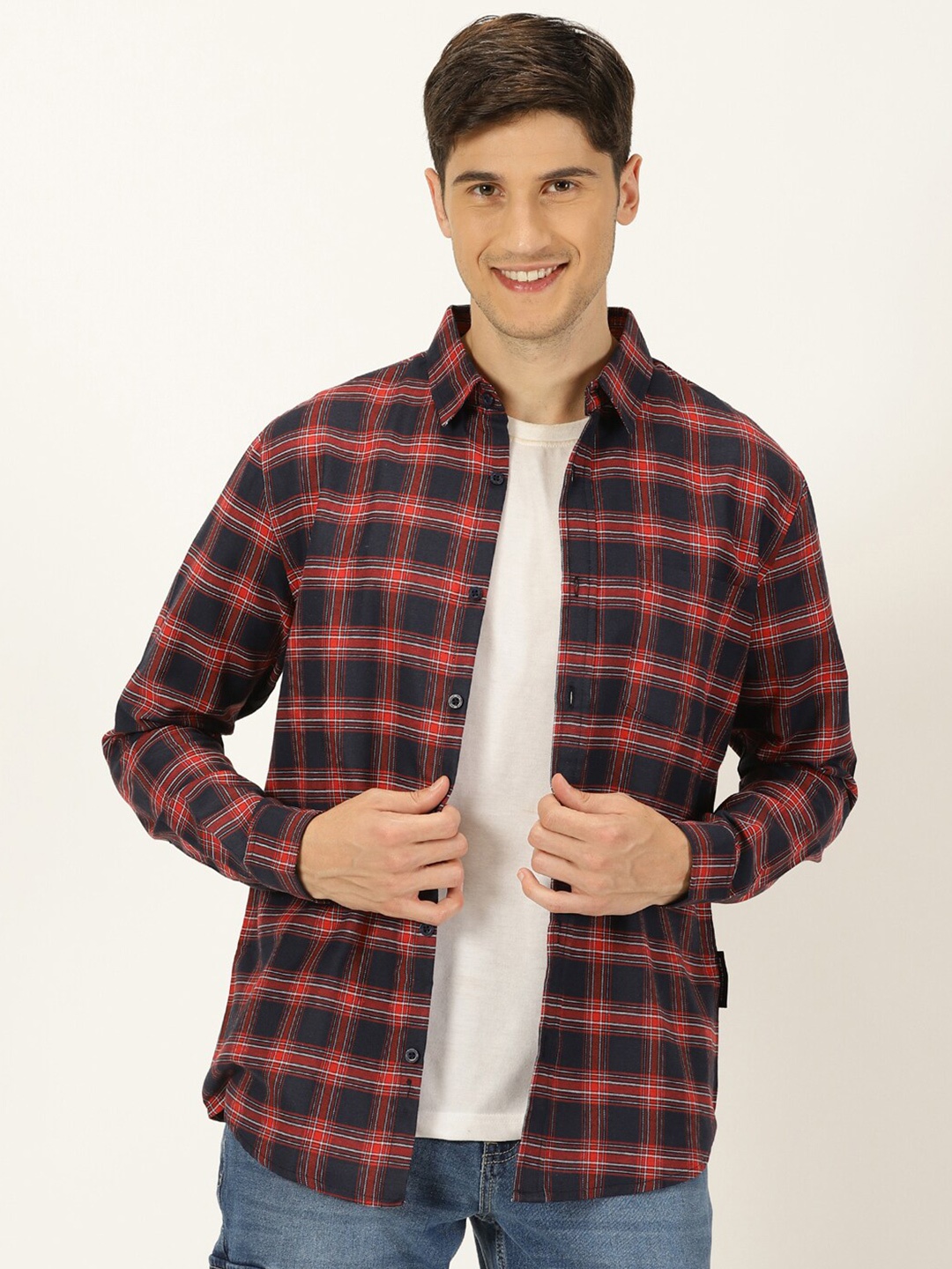 Metronaut Classic Slim Fit Cotton Buffalo Checks Opaque Checked Casual Shirt, Navy blue
Metronaut Classic Slim Fit Cotton Buffalo Checks Opaque Checked Casual Shirt, Navy blue
