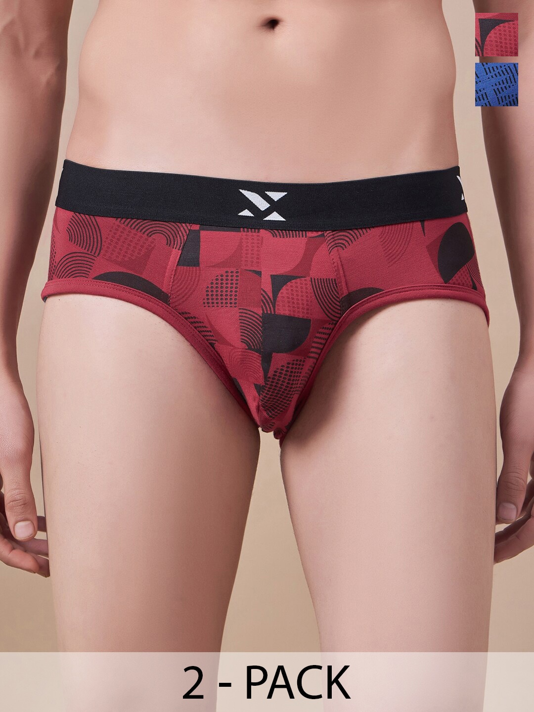 Masch Sports Pack Of 2 Geometric Printed Anti Microbial Briefs BRF-2-PRT-EI-RED-ET-BLU
Masch Sports Pack Of 2 Geometric Printed Anti Microbial Briefs BRF-2-PRT-EI-RED-ET-BLU