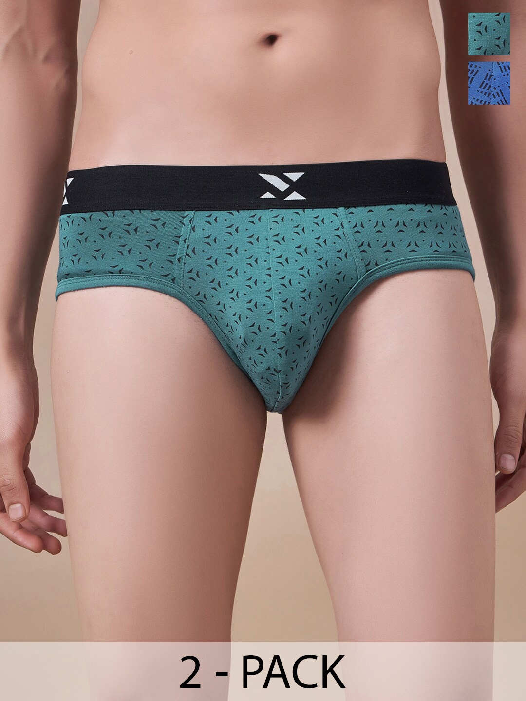 Masch Sports Pack Of 2 Printed Anti Microbial Basic Briefs BRF-2-PRT-EI-GRN-ET-BLU, Green
Masch Sports Pack Of 2 Printed Anti Microbial Basic Briefs BRF-2-PRT-EI-GRN-ET-BLU, Green