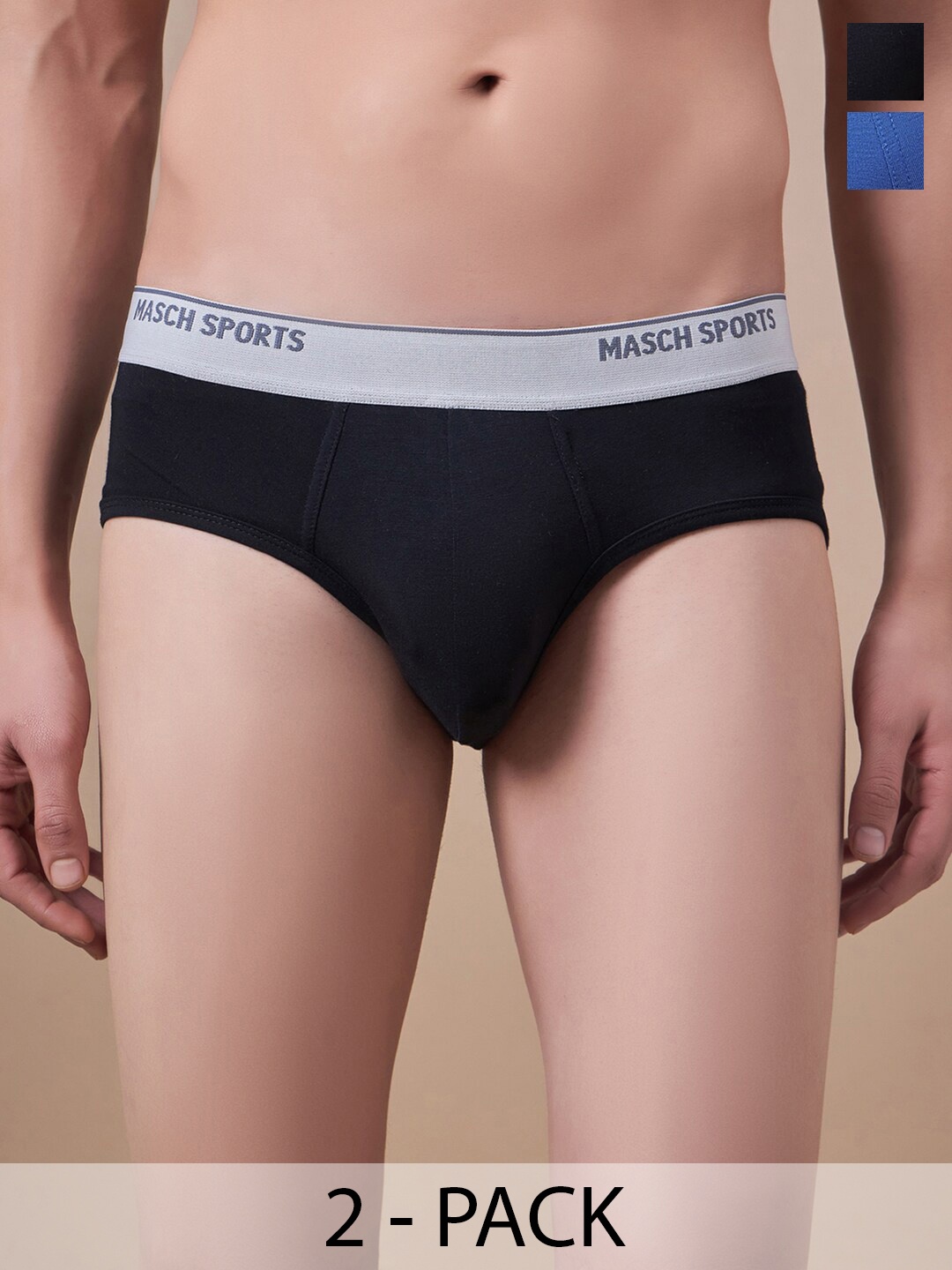 Masch Sports Pack Of 2 Low Rise Anti Microbial Basic Briefs BRF-2-SOL-EI-BLU-ET-BLK, Black
Masch Sports Pack Of 2 Low Rise Anti Microbial Basic Briefs BRF-2-SOL-EI-BLU-ET-BLK, Black