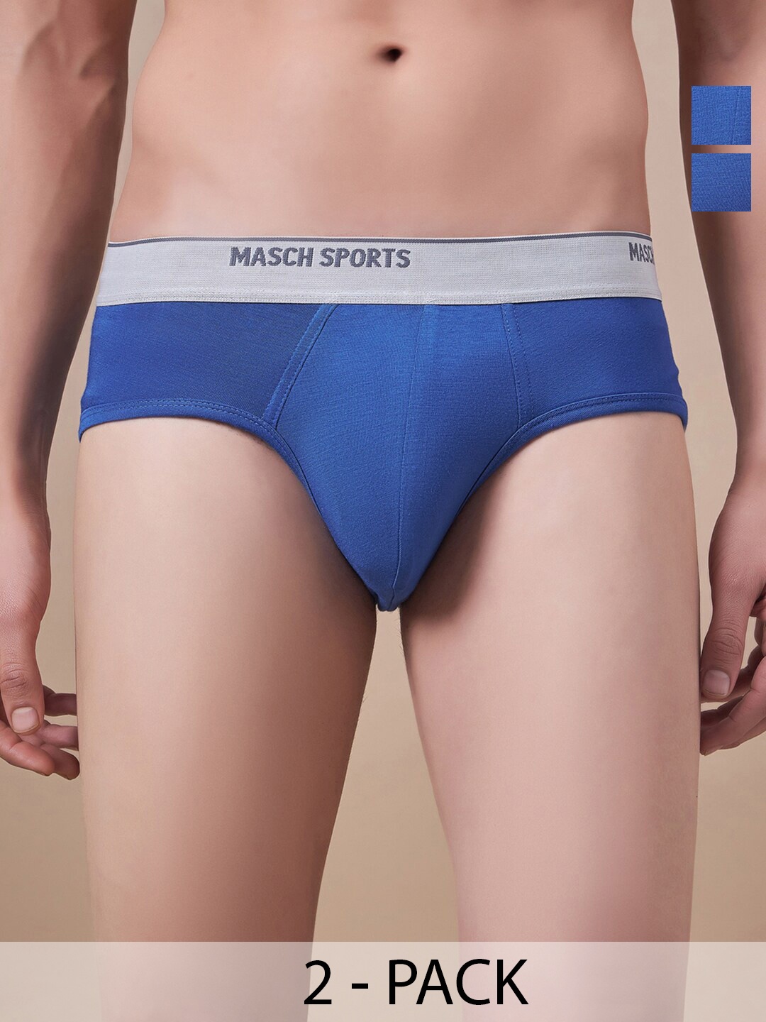 Masch Sports Pack Of 2 Low-Rise Anti-Microbial Basic Briefs BRF-2-SOL-ET-BLU-BLU, Blue
Masch Sports Pack Of 2 Low-Rise Anti-Microbial Basic Briefs BRF-2-SOL-ET-BLU-BLU, Blue