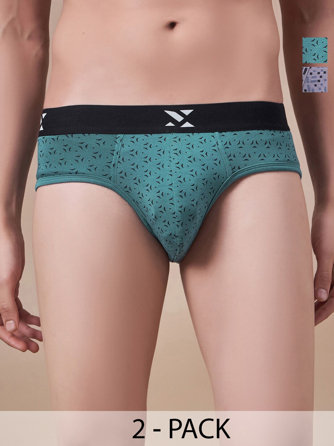 Masch Sports Pack Of 2 Printed Anti Microbial Basic Briefs BRF-2-PRT-EI-GRN-ET-GRY, Green
Masch Sports Pack Of 2 Printed Anti Microbial Basic Briefs BRF-2-PRT-EI-GRN-ET-GRY, Green