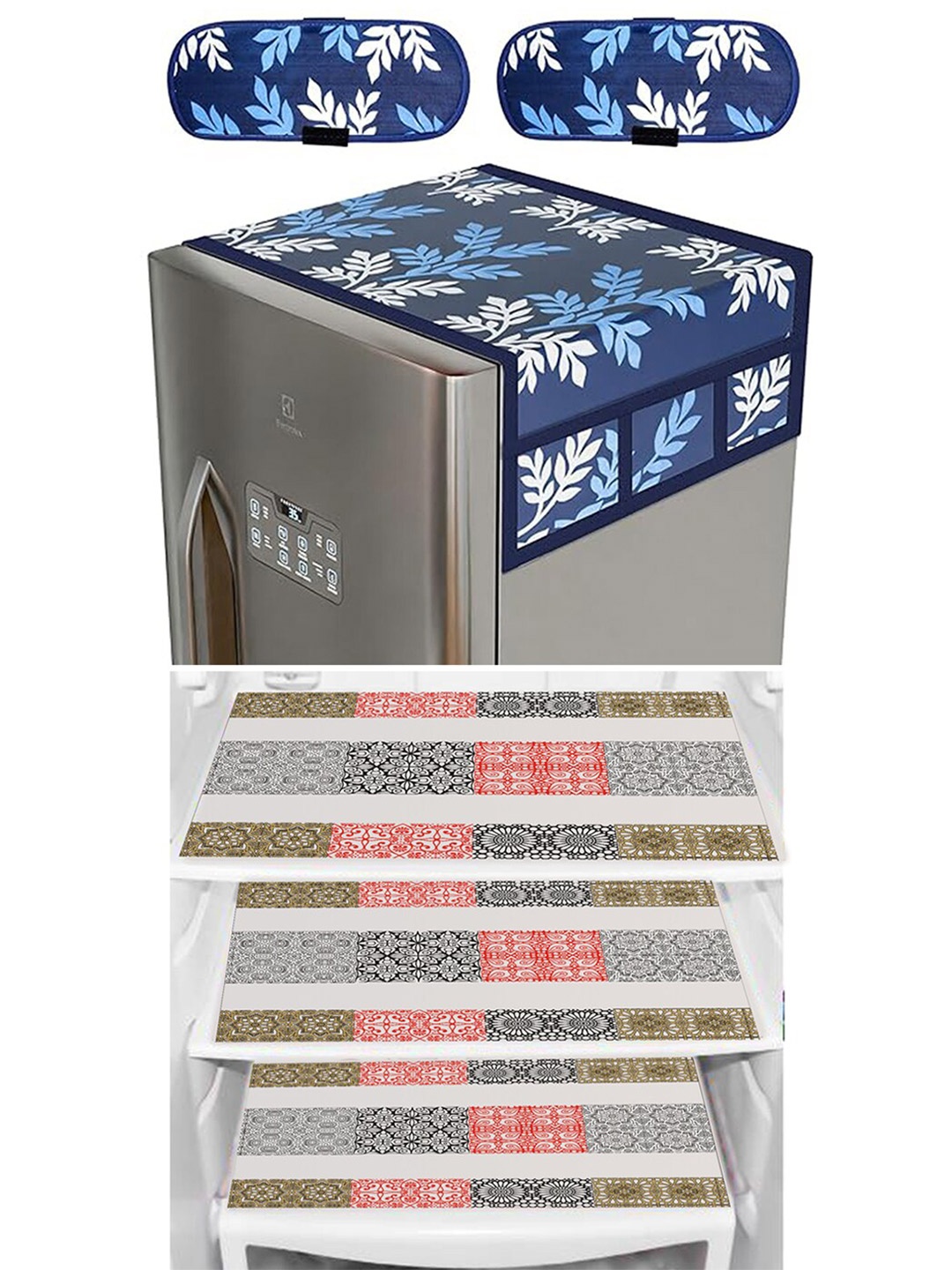 Dakshya Industries Blue 6 Pieces Floral Printed Waterproof Fridge Cover With Fridge Mats
Dakshya Industries Blue 6 Pieces Floral Printed Waterproof Fridge Cover With Fridge Mats