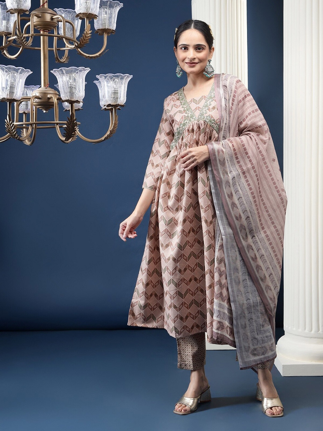 BAESD Plus Size Geometric Printed Thread Work Pure Cotton Kurta With Trouser & Dupatta, Rust
BAESD Plus Size Geometric Printed Thread Work Pure Cotton Kurta With Trouser & Dupatta, Rust