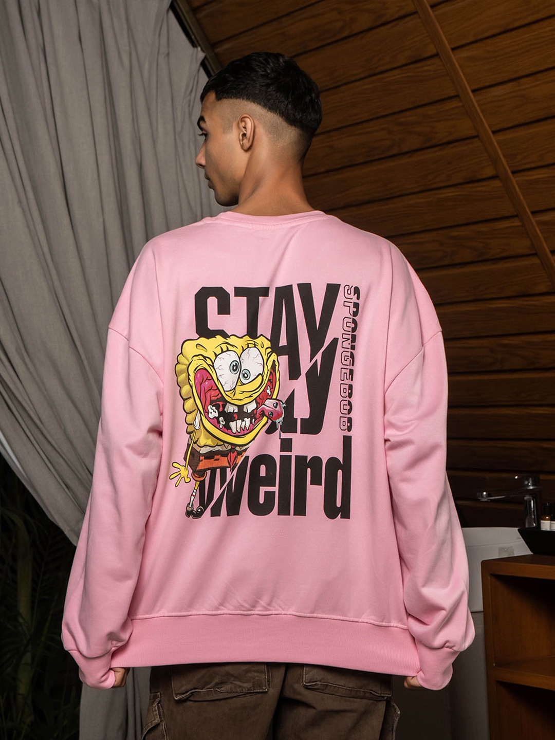 COLOR CAPITAL Unisex Spongebob Printed Drop Shoulder Sleeves Cotton Oversized Pullover, Pink
COLOR CAPITAL Unisex Spongebob Printed Drop Shoulder Sleeves Cotton Oversized Pullover, Pink