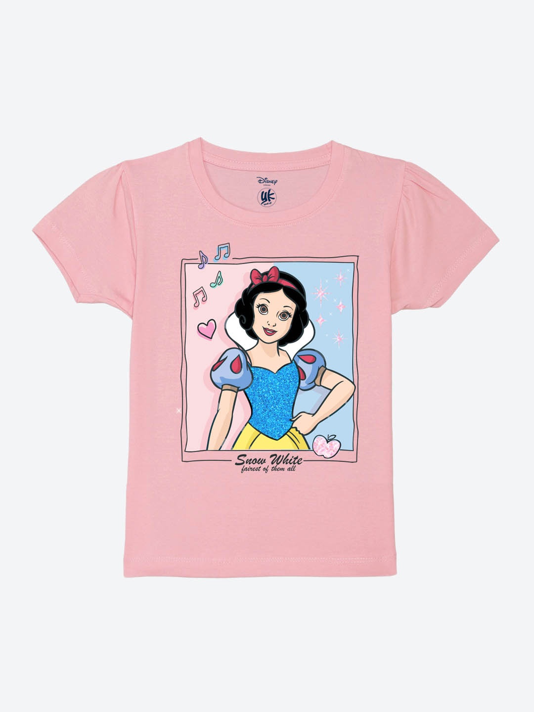 YK Disney Girls Disney Princess Graphic Printed Puffed Sleeves Pure Cotton T-shirt, Pink
YK Disney Girls Disney Princess Graphic Printed Puffed Sleeves Pure Cotton T-shirt, Pink