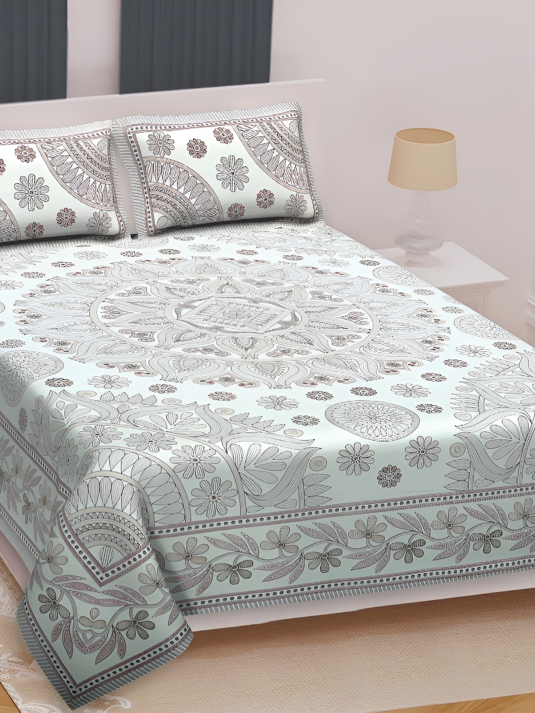 Texstylers Brown & White Floral Printed Cotton 210 TC Queen Bedsheet With 2 Pillow Covers
Texstylers Brown & White Floral Printed Cotton 210 TC Queen Bedsheet With 2 Pillow Covers