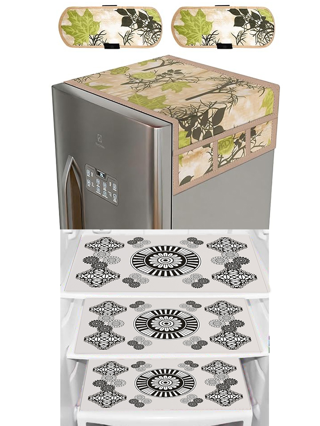 Dakshya Industries Balck & Green 6 Pieces Printed Refrigerator Covers & Mats, Black
Dakshya Industries Balck & Green 6 Pieces Printed Refrigerator Covers & Mats, Black