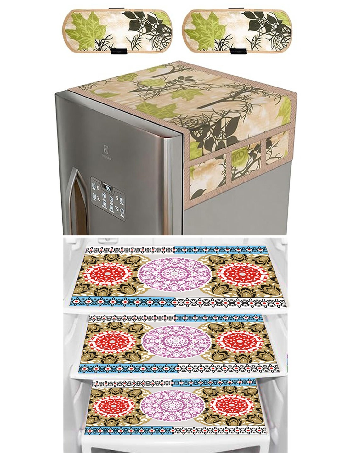 Dakshya Industries Purple & Green 6 Pieces Printed Fridge Top Cover, Handle Covers & Mats
Dakshya Industries Purple & Green 6 Pieces Printed Fridge Top Cover, Handle Covers & Mats