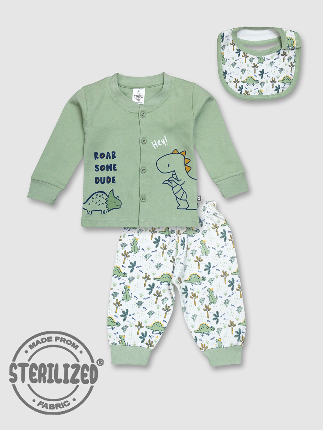 Moms Love Infants Conversational Printed Pure Cotton Shirt With Pyjamas & Bib, Green
Moms Love Infants Conversational Printed Pure Cotton Shirt With Pyjamas & Bib, Green