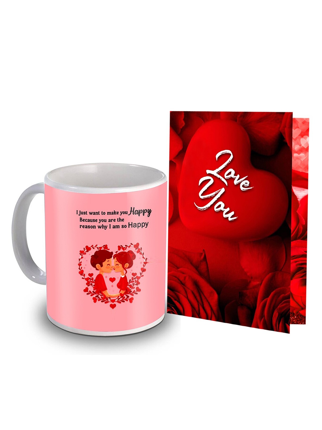 ME & YOU 2-Pcs Red & Pink Printed Coffee Mug & Greeting Card Valentine Gift Sets
ME & YOU 2-Pcs Red & Pink Printed Coffee Mug & Greeting Card Valentine Gift Sets
