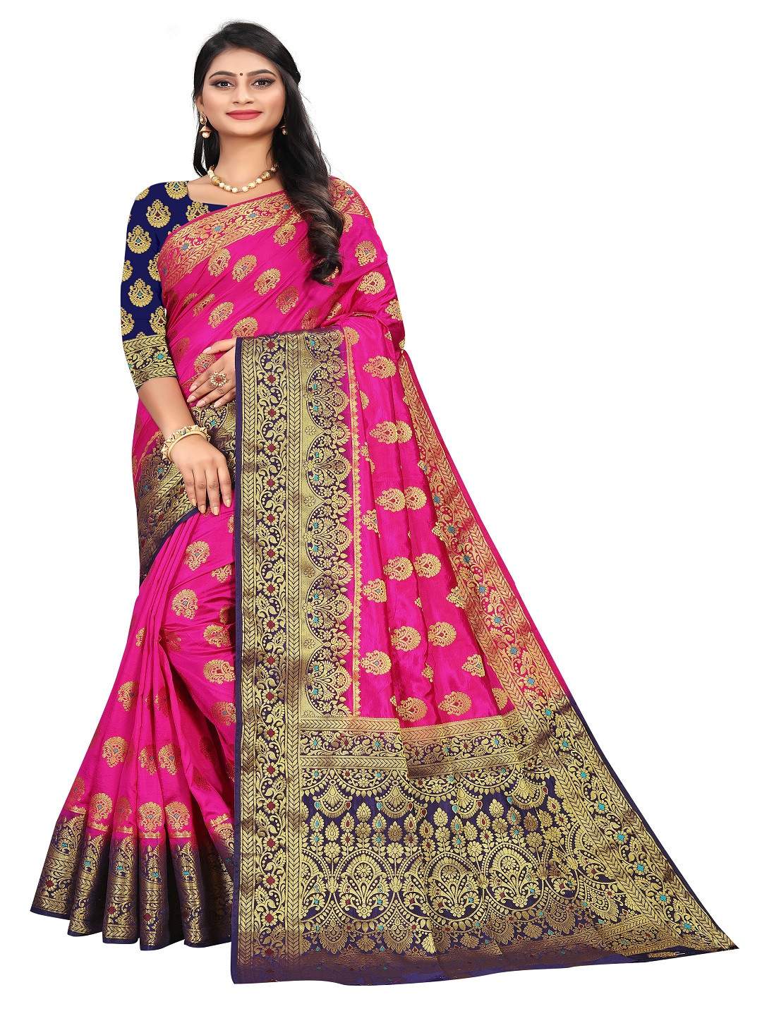 faxofab Ethnic Motifs Woven Design Zari Banarasi Saree, Pink
faxofab Ethnic Motifs Woven Design Zari Banarasi Saree, Pink