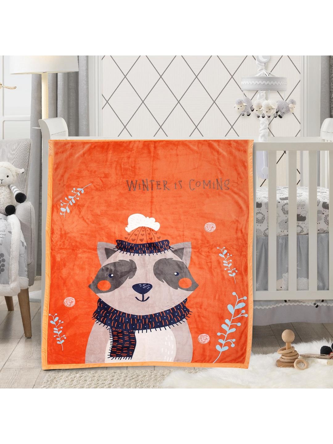 Baby Moo Orange & Blue Cartoon Characters Mild Winter 210 GSM Single Bed Blanket
Baby Moo Orange & Blue Cartoon Characters Mild Winter 210 GSM Single Bed Blanket