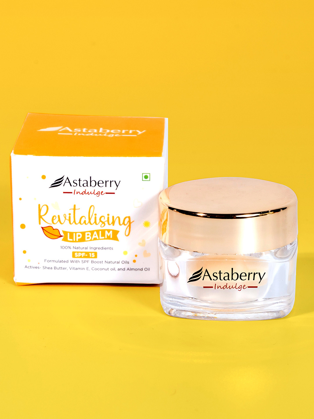 Astaberry Indulge Revitalising SPF15 Natural Lip Balm with Shea Butter - 8 ml, Yellow
Astaberry Indulge Revitalising SPF15 Natural Lip Balm with Shea Butter - 8 ml, Yellow