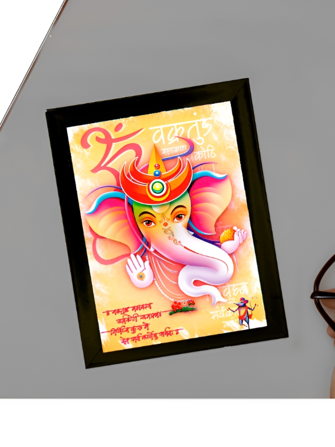 2Mech Orange & Yellow Ganeshji Photo Frames