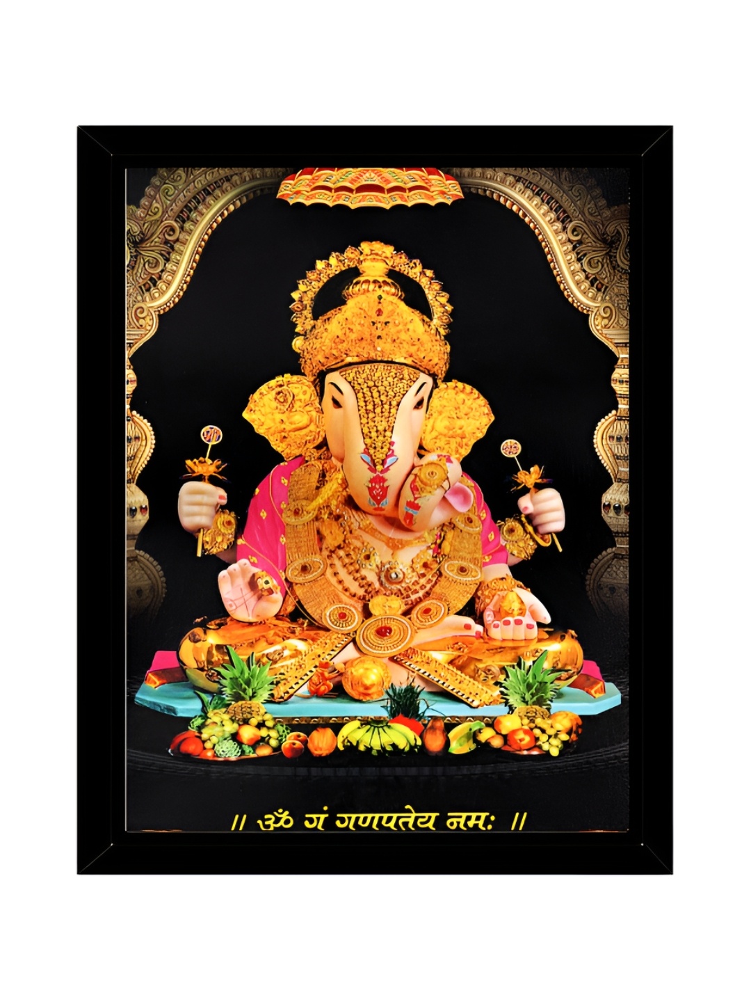 2Mech Orange & Black Ganeshji Photo Frame