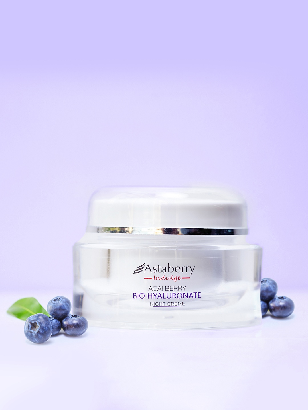 Astaberry Indulge Acai Berry Bio Hyaluronate Night Creme with Bakuchiol & Ginseng - 50 g, Transparent
Astaberry Indulge Acai Berry Bio Hyaluronate Night Creme with Bakuchiol & Ginseng - 50 g, Transparent