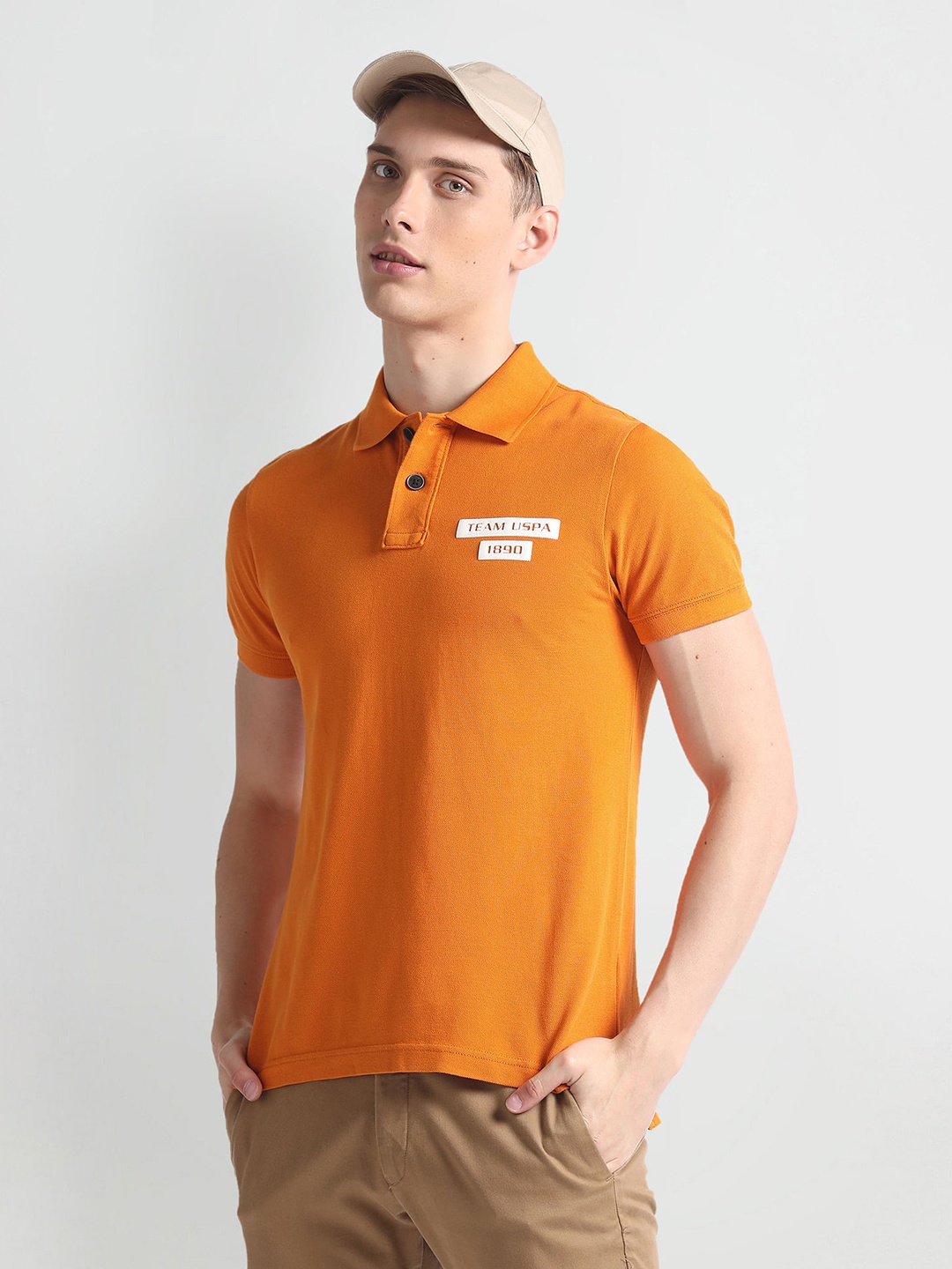 U.S. Polo Assn. Denim Co. Typography Printed Polo Collar Pure Cotton Slim Fit T-shirt, Orange
U.S. Polo Assn. Denim Co. Typography Printed Polo Collar Pure Cotton Slim Fit T-shirt, Orange