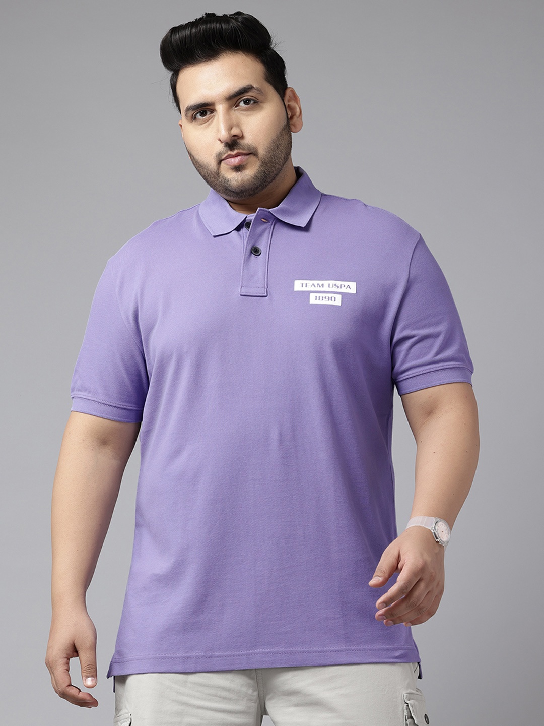 U.S. Polo Assn. Denim Co. Plus Size Men Polo Collar Pure Cotton Slim Fit T-shirt, Purple
U.S. Polo Assn. Denim Co. Plus Size Men Polo Collar Pure Cotton Slim Fit T-shirt, Purple