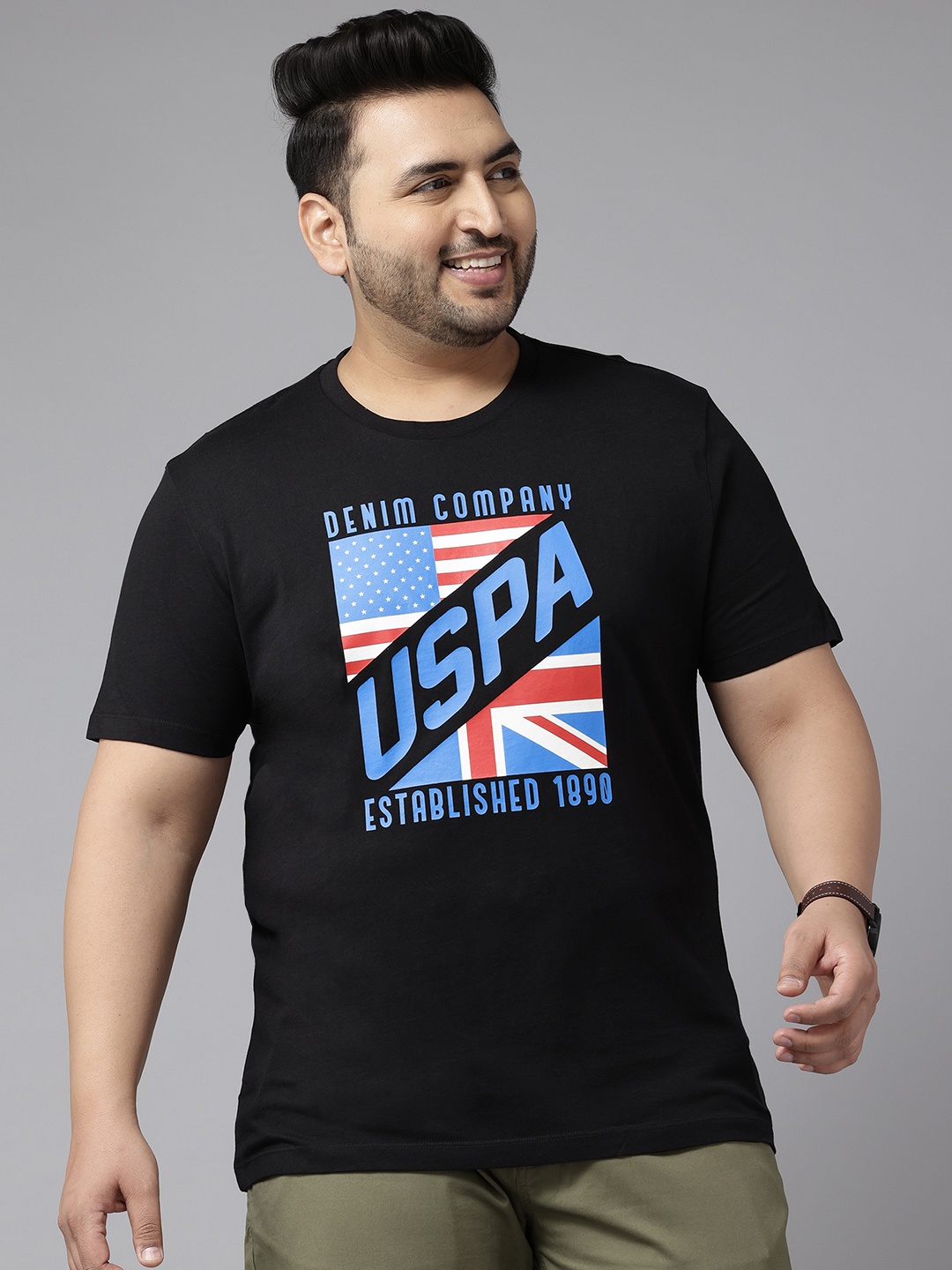 U.S. Polo Assn. Denim Co. Plus Size Brand Logo Printed Pure Cotton Slim Fit T-shirt, Black
U.S. Polo Assn. Denim Co. Plus Size Brand Logo Printed Pure Cotton Slim Fit T-shirt, Black