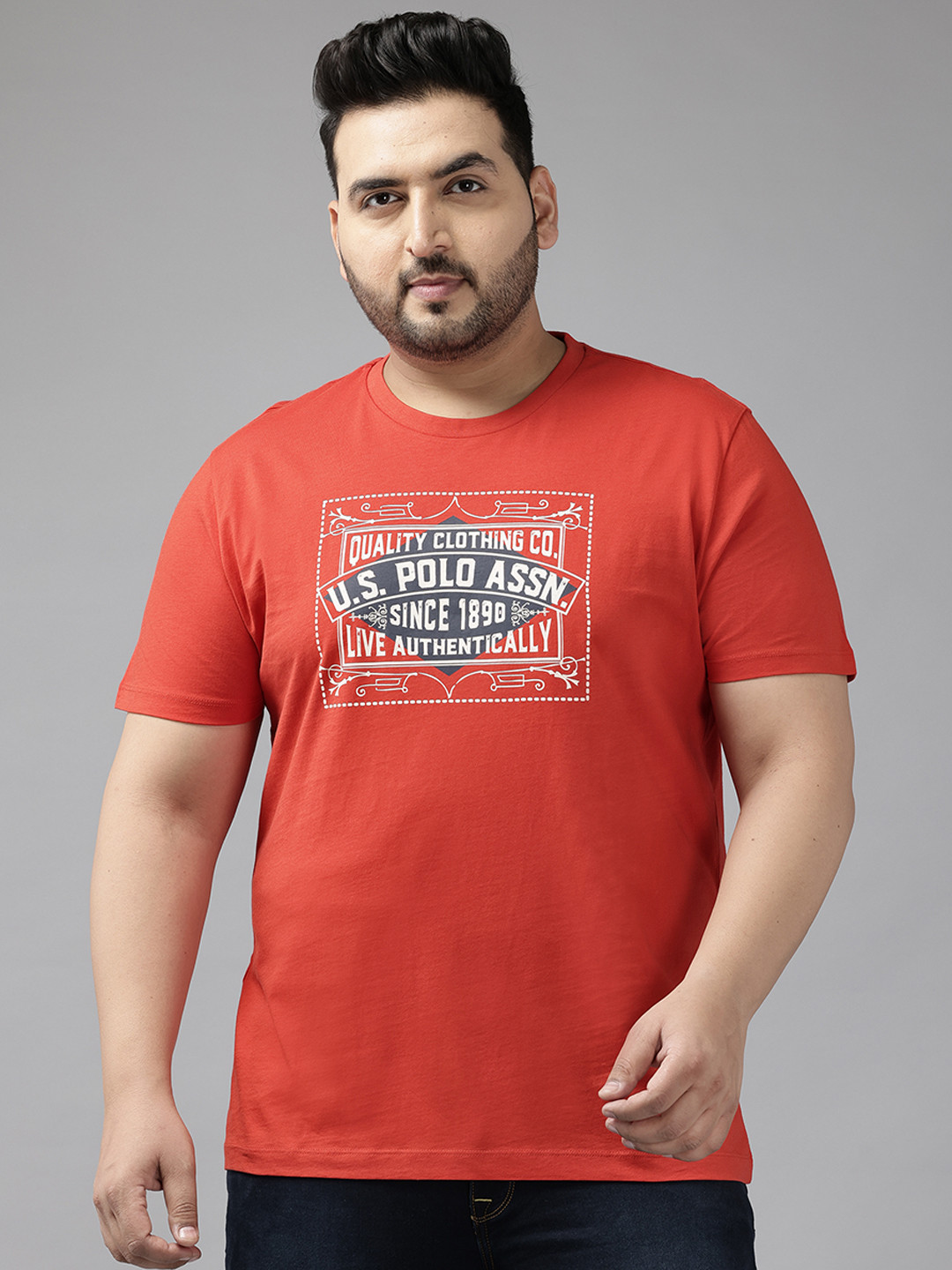 U.S. Polo Assn. Denim Co. Plus Size Brand Typography Printed Pure Cotton T-shirt, Red
U.S. Polo Assn. Denim Co. Plus Size Brand Typography Printed Pure Cotton T-shirt, Red