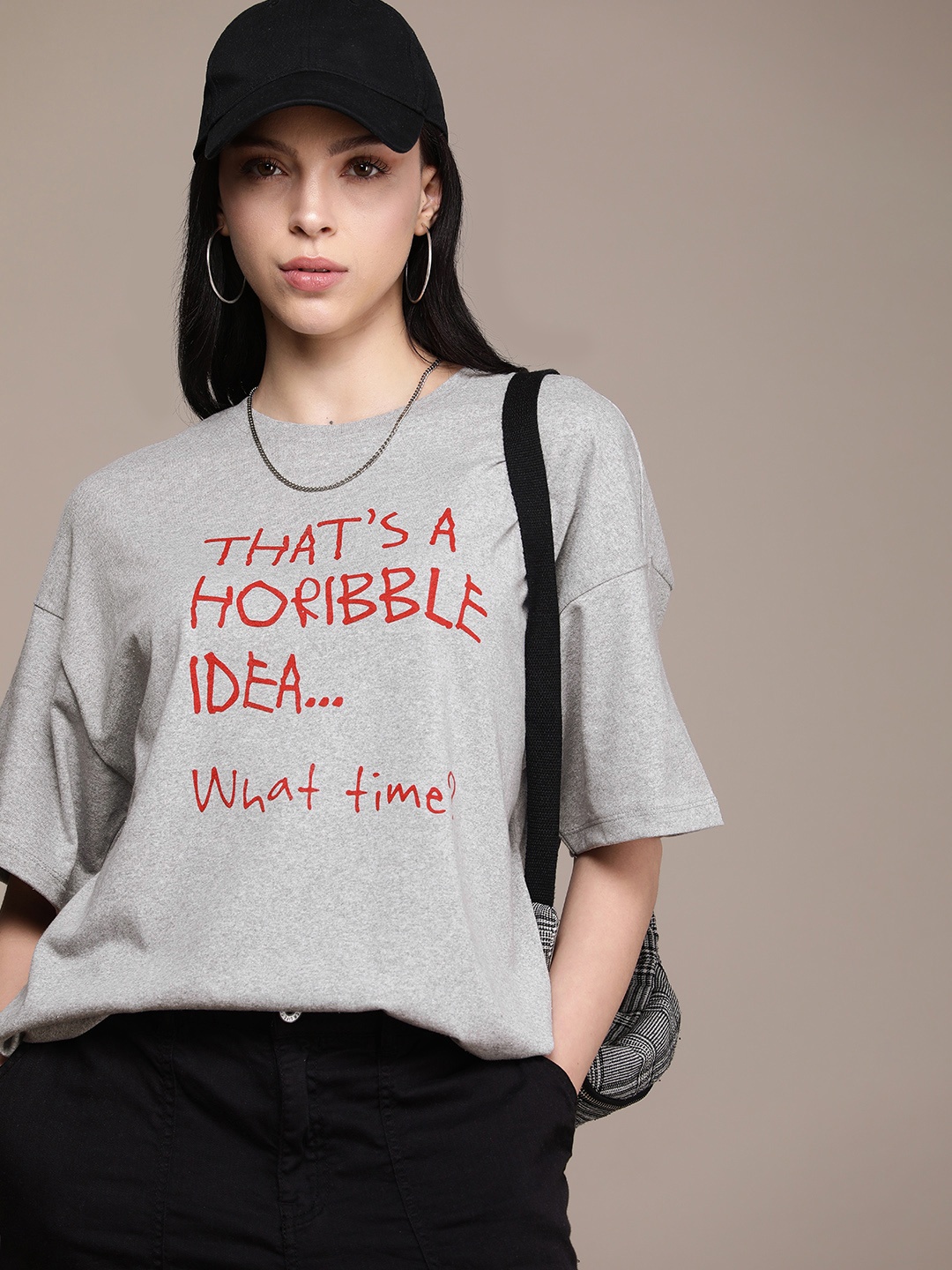 The Roadster Life Co. Typography Printed Drop-Shoulder Sleeves T-shirt, Grey melange
The Roadster Life Co. Typography Printed Drop-Shoulder Sleeves T-shirt, Grey melange