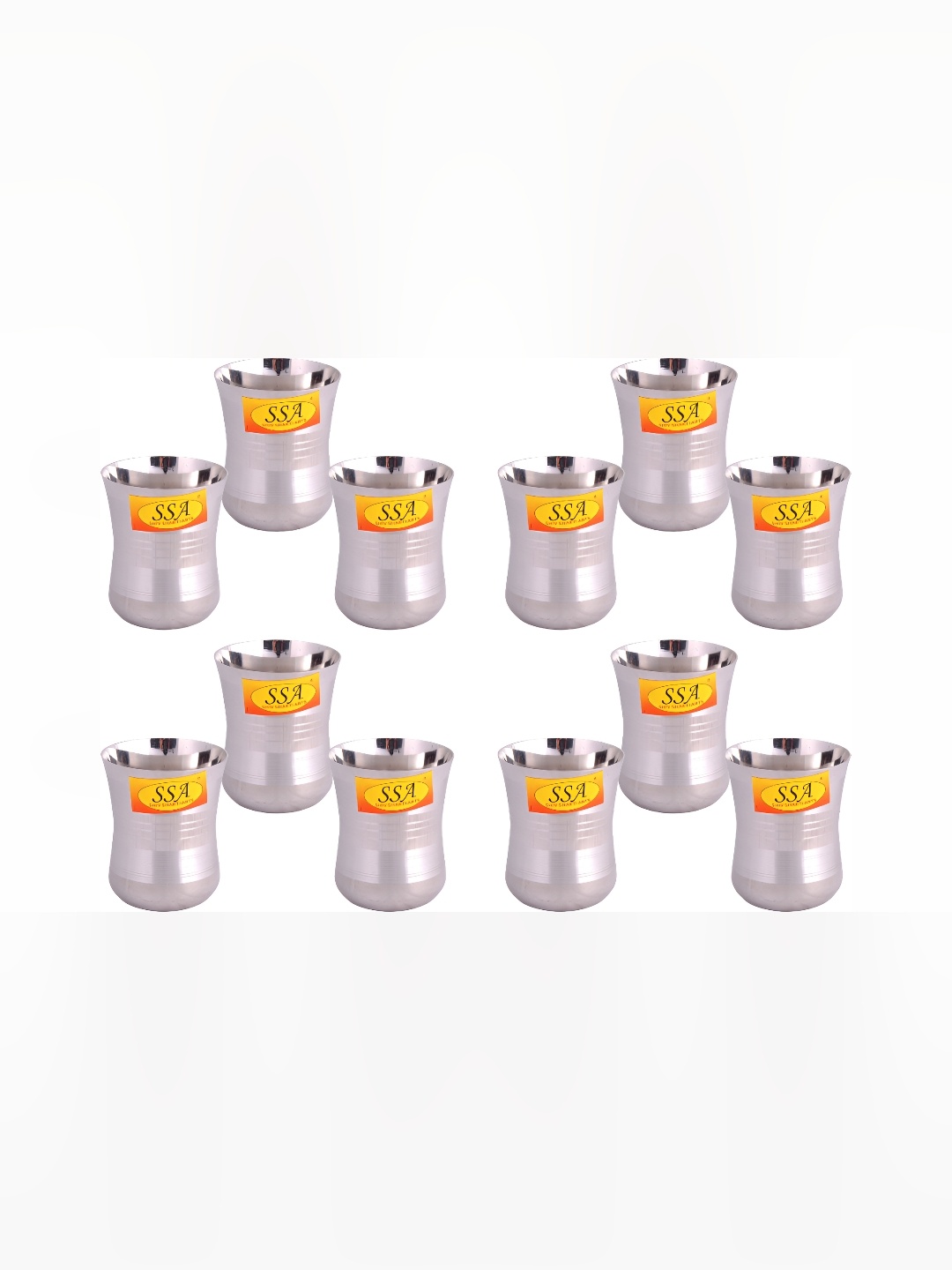 Shivshakti Arts Silvertoned 12 Pcs Easy to Clean StainlessSteel Water or Juice Glass 150ml, Silver
Shivshakti Arts Silvertoned 12 Pcs Easy to Clean StainlessSteel Water or Juice Glass 150ml, Silver