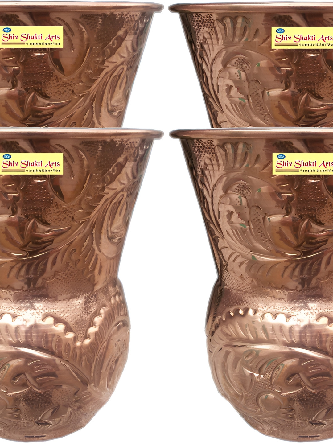 Shivshakti Arts Brown 4 Pieces Textured Easy to Clean Copper Water Glasses 350 ml
Shivshakti Arts Brown 4 Pieces Textured Easy to Clean Copper Water Glasses 350 ml