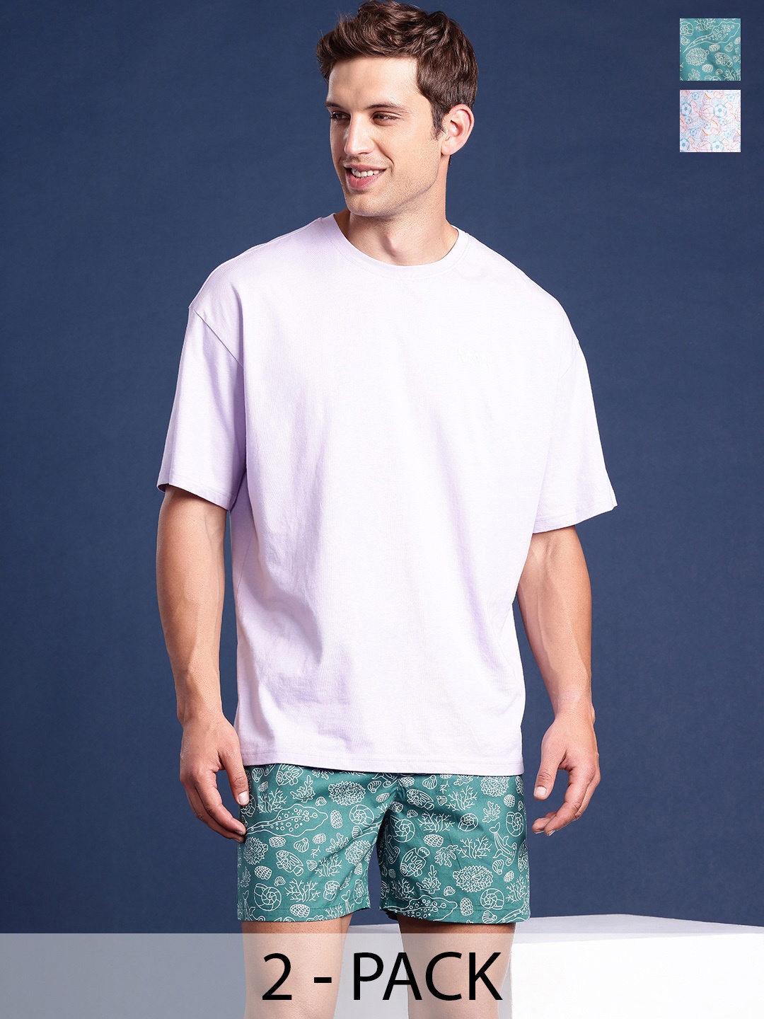 Mast & Harbour Men Pack of 2 Printed Assorted Pure Cotton Boxers M&H-KEN-MBOX- PRINT-02QM, Green
Mast & Harbour Men Pack of 2 Printed Assorted Pure Cotton Boxers M&H-KEN-MBOX- PRINT-02QM, Green