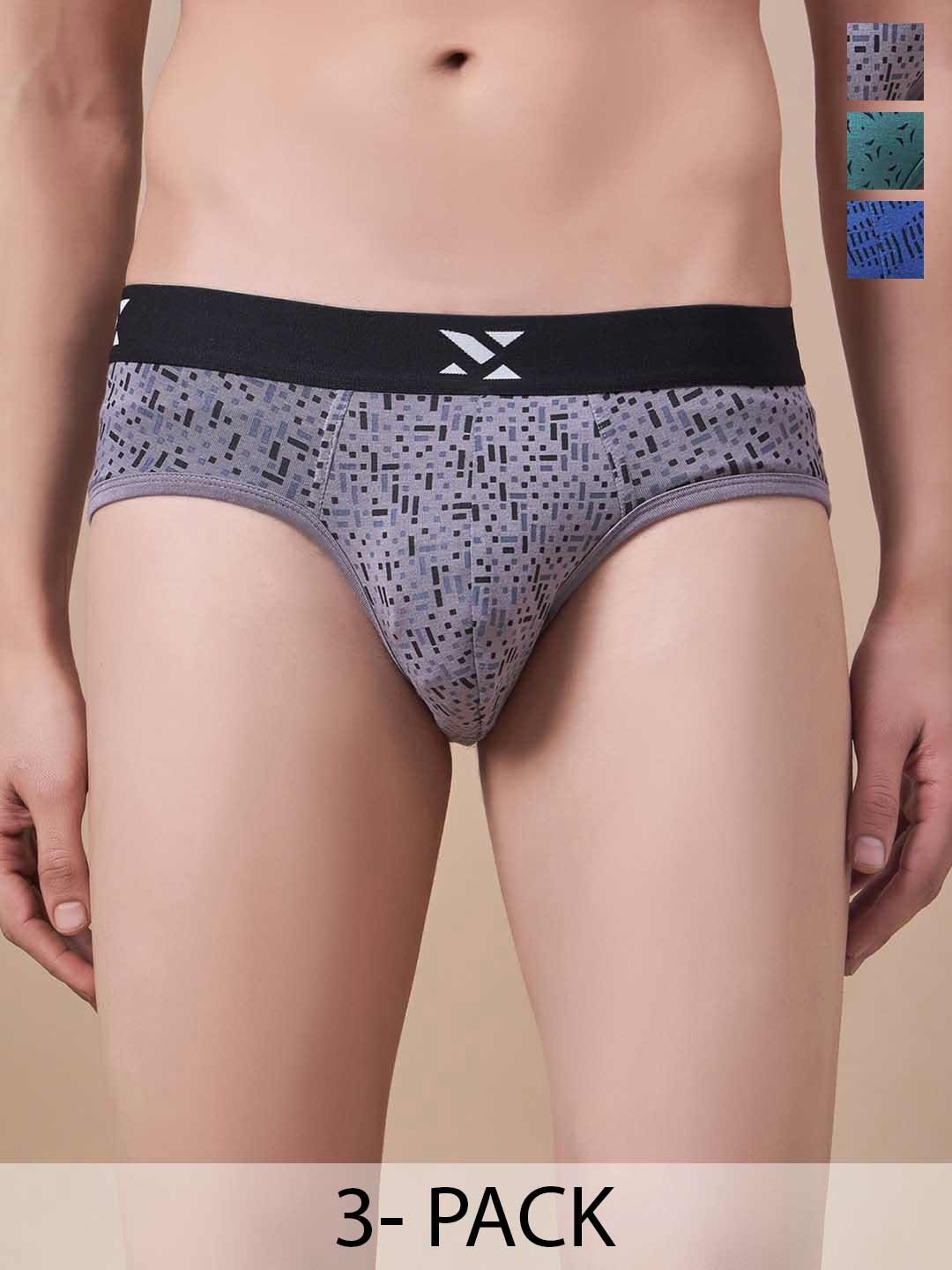 Masch Sports Pack Of 3 Printed Anti Microbial Basic Briefs BRF-3-PRT-EI-GRY-GRN-ET-BLU, Grey
Masch Sports Pack Of 3 Printed Anti Microbial Basic Briefs BRF-3-PRT-EI-GRY-GRN-ET-BLU, Grey