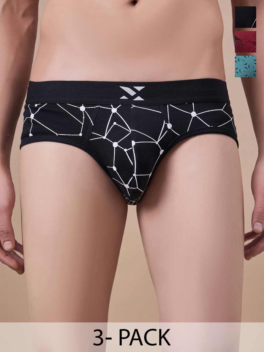 Masch Sports Pack Of 3 Printed Antimicrobial Basic Briefs BRF-3-PRT-EI-BLK-GRN-ET-RED, Black
Masch Sports Pack Of 3 Printed Antimicrobial Basic Briefs BRF-3-PRT-EI-BLK-GRN-ET-RED, Black