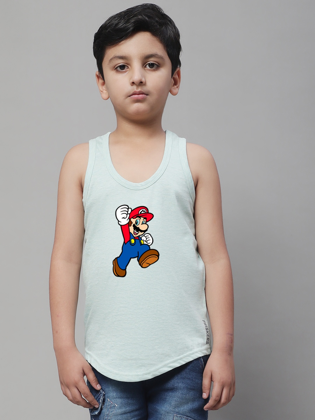 Friskers Boys Super Mario Printed Pure Cotton Innerwear Vest KDC589-ML33-2-3Y, Sea green
Friskers Boys Super Mario Printed Pure Cotton Innerwear Vest KDC589-ML33-2-3Y, Sea green