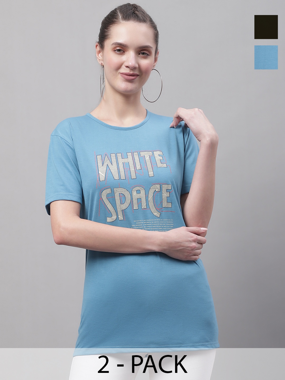MACK JONNEY Pack of 2 Typography Printed Drop-Shoulder Sleeves Cotton T-shirt, Blue
MACK JONNEY Pack of 2 Typography Printed Drop-Shoulder Sleeves Cotton T-shirt, Blue