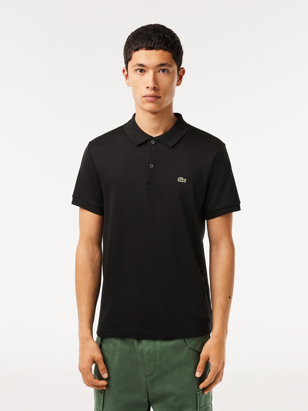 Lacoste Core Collection Polo Collar Ultra Soft Cotton Jersey Regular T-shirt, Black
Lacoste Core Collection Polo Collar Ultra Soft Cotton Jersey Regular T-shirt, Black