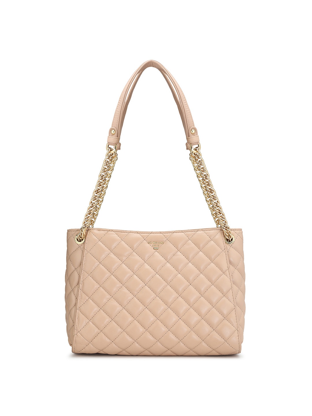Da Milano Leather Structured Shoulder Bag, Brown