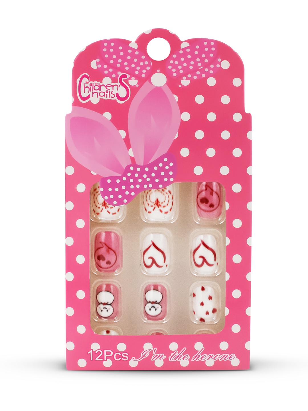 JENNA Girls 12-Pcs Heart Snow Design Artificial Nail Art Kit with Glue - Multicolored, White
JENNA Girls 12-Pcs Heart Snow Design Artificial Nail Art Kit with Glue - Multicolored, White