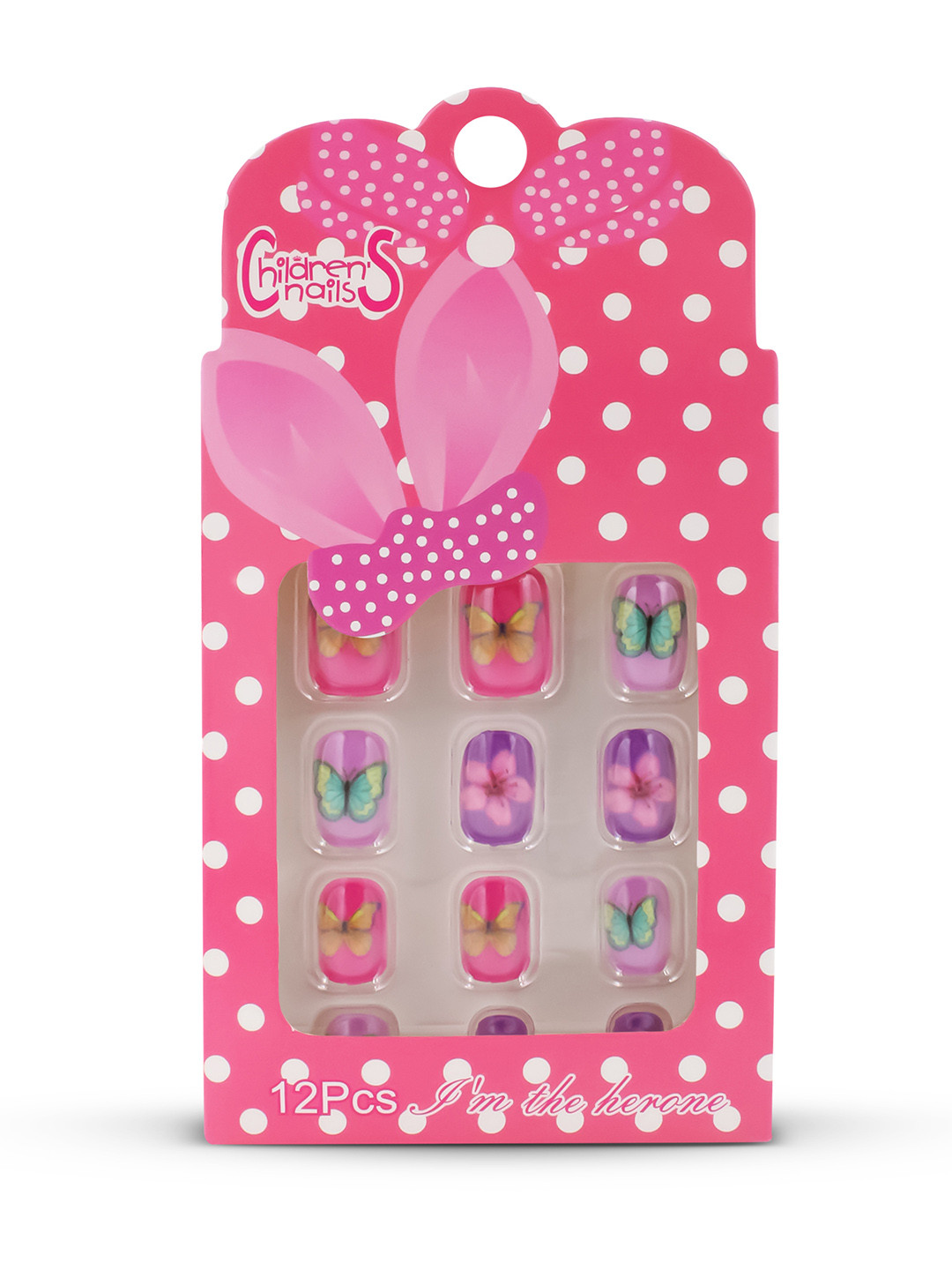 JENNA Girls 12-Pcs Butterfly Design Artificial Nails Art Kit with Glue - Multicolored, Pink
JENNA Girls 12-Pcs Butterfly Design Artificial Nails Art Kit with Glue - Multicolored, Pink