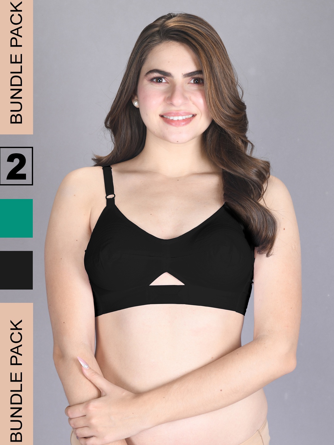 LUX VENUS Pack Of 2 All Day Comfort Full Coverage Non Padded Cotton Broad Bottom Bra, Teal
LUX VENUS Pack Of 2 All Day Comfort Full Coverage Non Padded Cotton Broad Bottom Bra, Teal