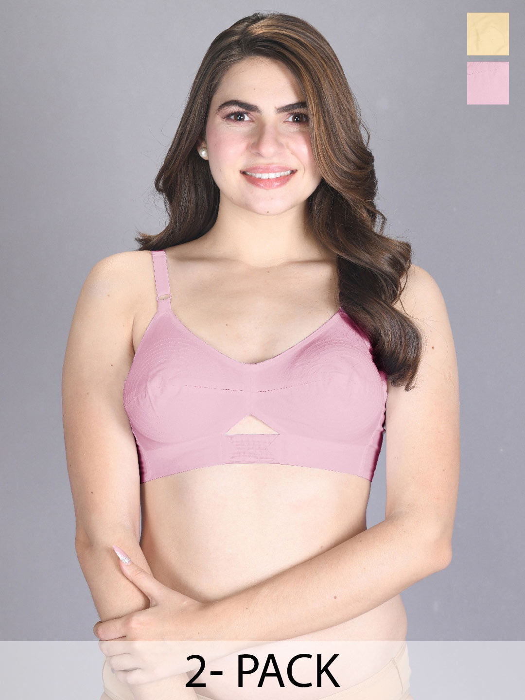 LUX VENUS Pack Of 2 Non Padded Full Coverage Cotton Everyday Bras With All Day Comfort, Pink
LUX VENUS Pack Of 2 Non Padded Full Coverage Cotton Everyday Bras With All Day Comfort, Pink