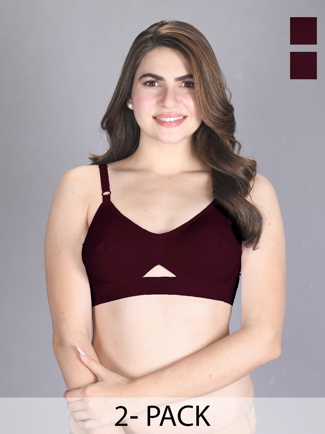 LUX VENUS Pack Of 2 Non Padded Full Coverage Cotton Everyday Bras With All Day Comfort, Maroon
LUX VENUS Pack Of 2 Non Padded Full Coverage Cotton Everyday Bras With All Day Comfort, Maroon