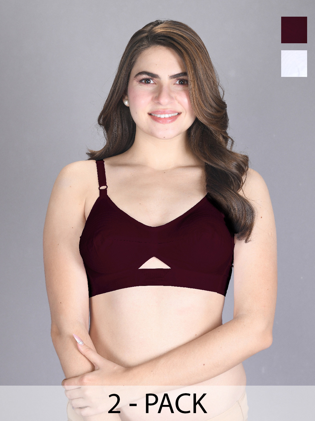 LUX VENUS Pack Of 2 All Day Comfort Full Coverage Cotton Everyday Broad Bottom Bra, Maroon
LUX VENUS Pack Of 2 All Day Comfort Full Coverage Cotton Everyday Broad Bottom Bra, Maroon