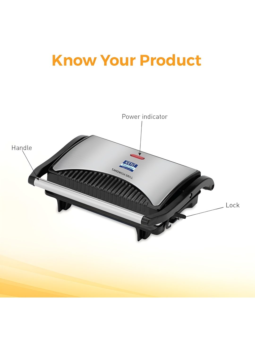 KENT Non-Toxic Ceramic Coating Automatic Temperature Cut-off 700W Sandwich Grill, Black
KENT Non-Toxic Ceramic Coating Automatic Temperature Cut-off 700W Sandwich Grill, Black