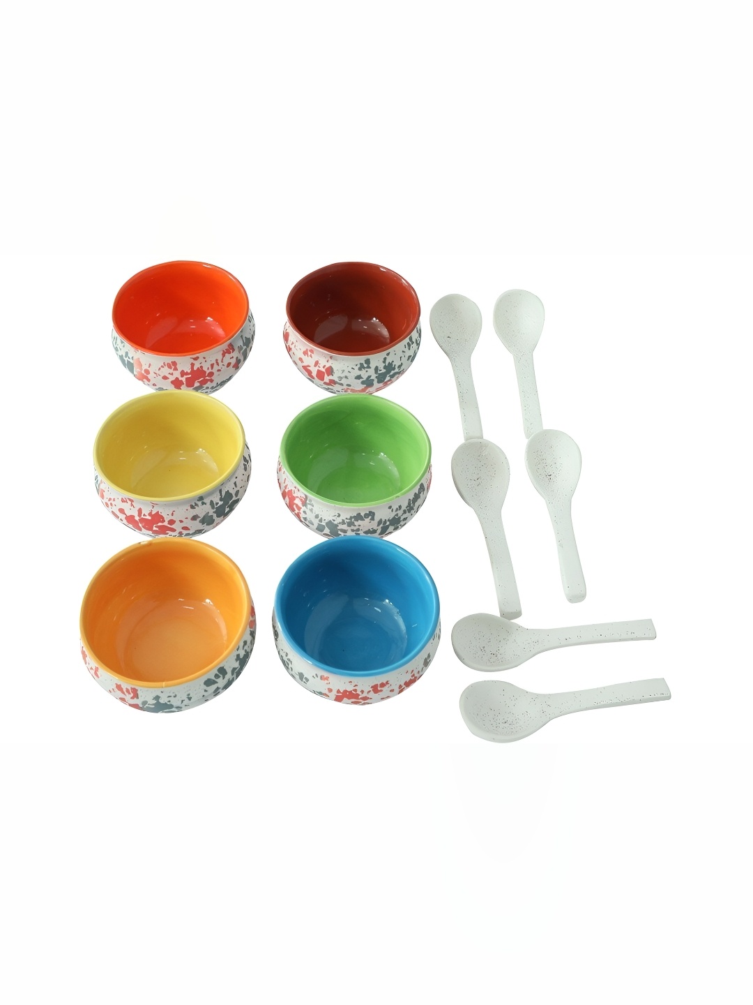 Your Local Store White & Orange 12 Pieces Ceramic Easy to Clean Serving Bowls With Spoons, Steel
Your Local Store White & Orange 12 Pieces Ceramic Easy to Clean Serving Bowls With Spoons, Steel