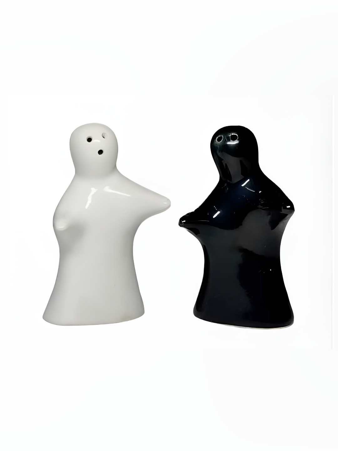 Your Local Store Black & White Ceramic Salt & Pepper Set