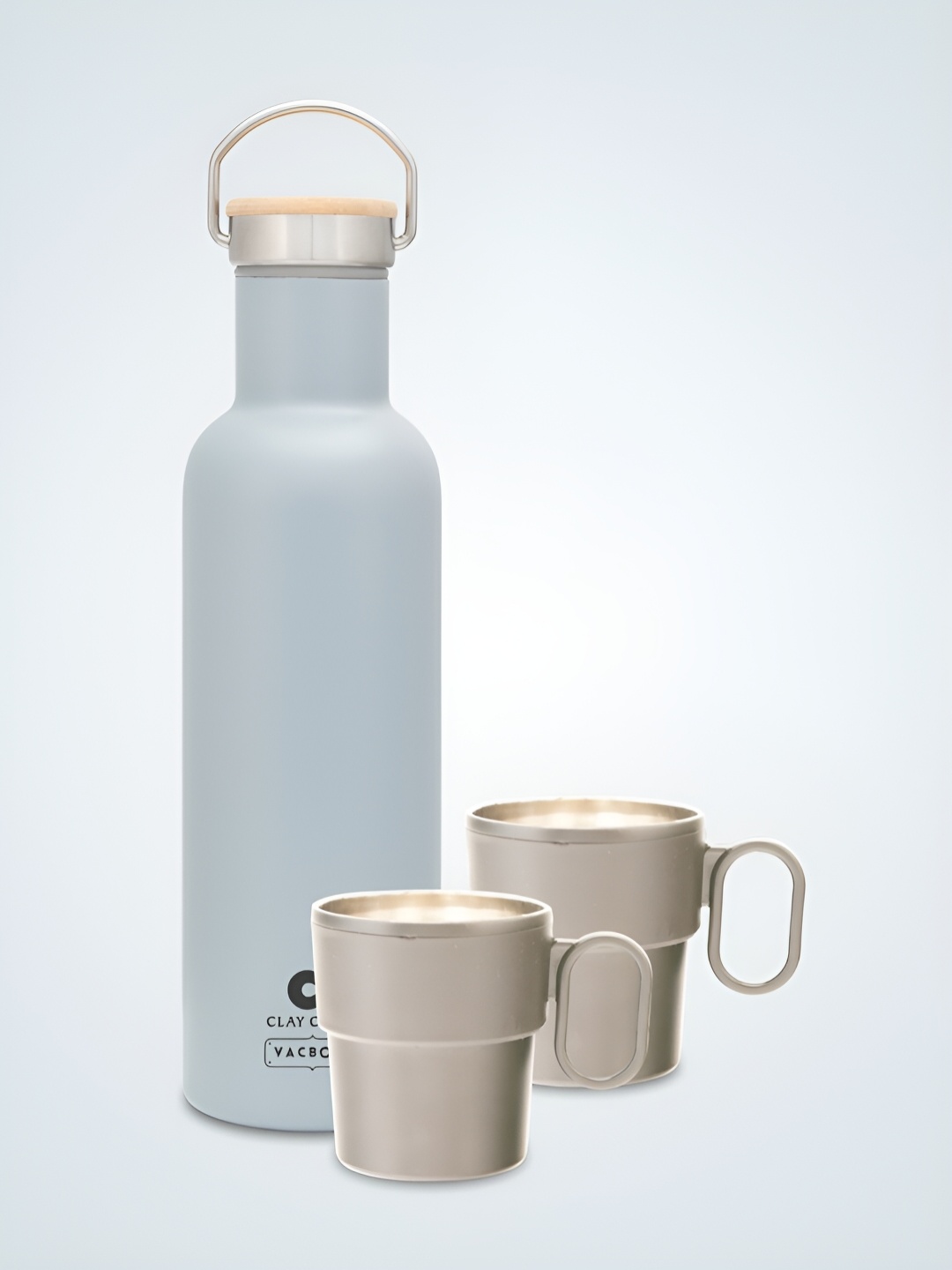CLAY CRAFT Grey 3 Pieces Stainless Steel Double Wall Vacuum Water Bottle & Mugs 700ml
CLAY CRAFT Grey 3 Pieces Stainless Steel Double Wall Vacuum Water Bottle & Mugs 700ml